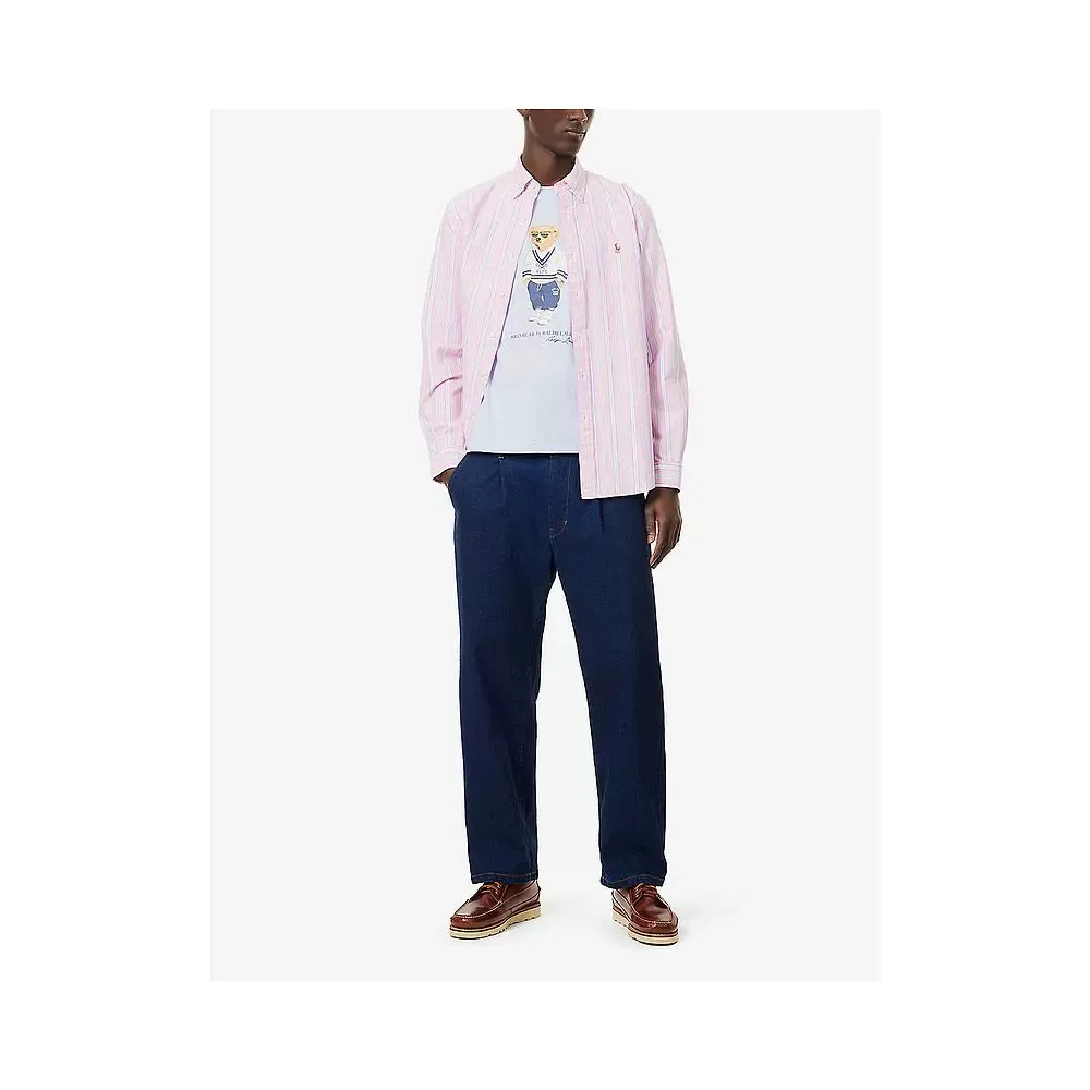 P130 Style number: RL001] Ralph Lauren/Ralph Lauren 25ss new bear print round neck short sleeves are always on the shelves
